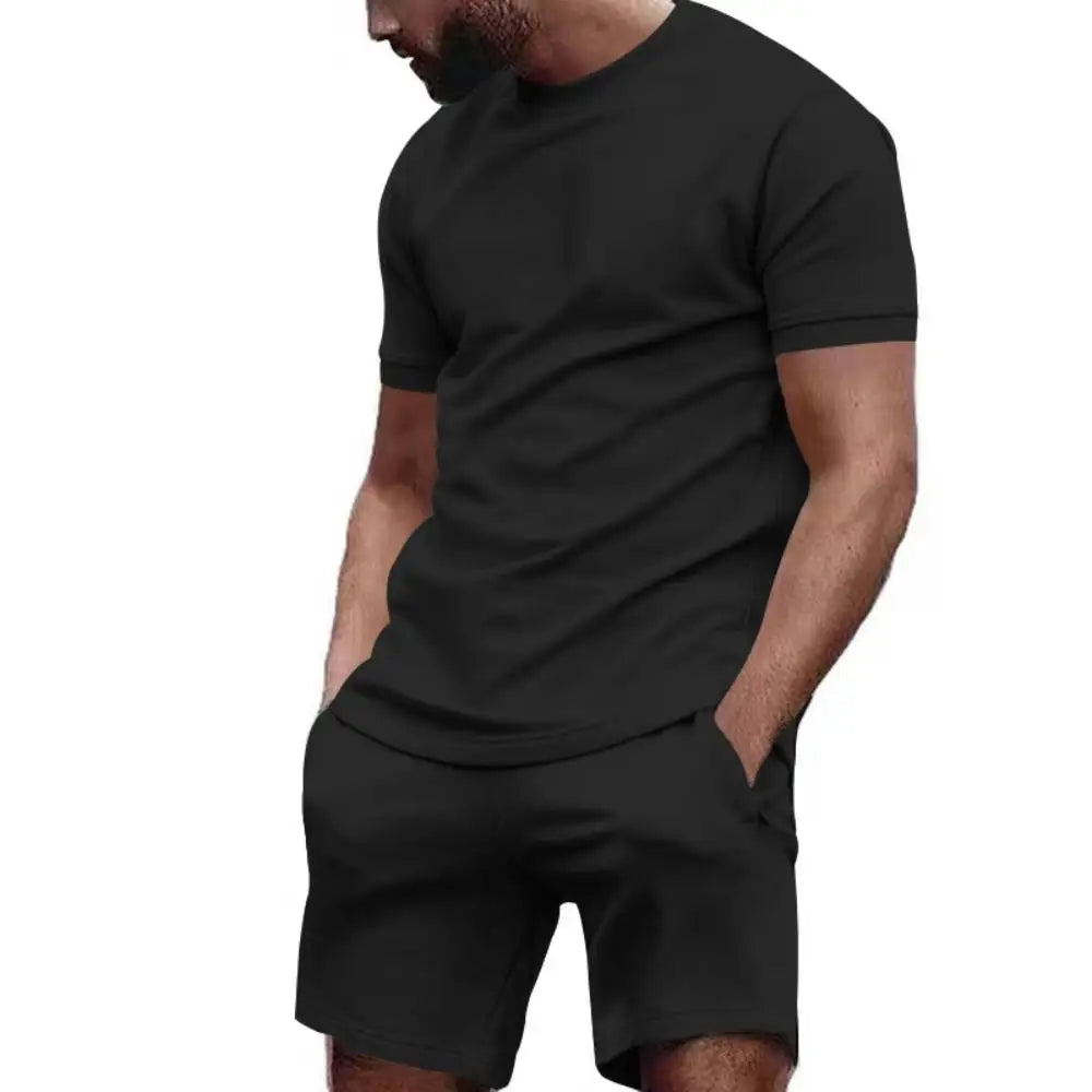 New Mens Summer Sports Tshirt Shorts Suit Comfortable Breathable Mesh