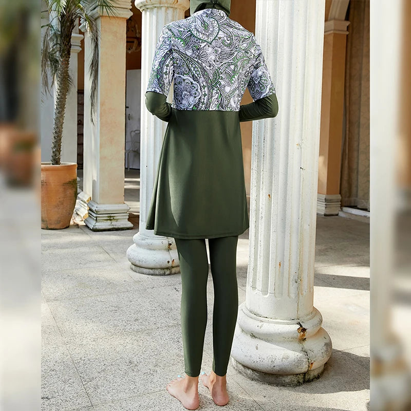 2023 Muslim Swimwear Suit Women Modest Hijab Sport Swimsuit Islamic