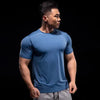 Men Sports T-Shirt Summer Fitness Workout Skinny Short Sleeve Shirts