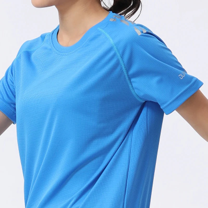 Women Sport T-shirts Quick Dry Print Running Casual Short Sleeve Loose