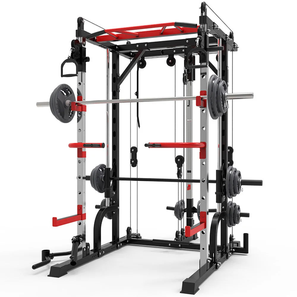 Smith Machine for Whole Body Muscle Exercise, Multi-Functional Gym,