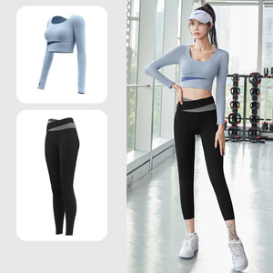 Yoga Sets 2PCS Sport Workout Clothes Femme Activewear Set Girls