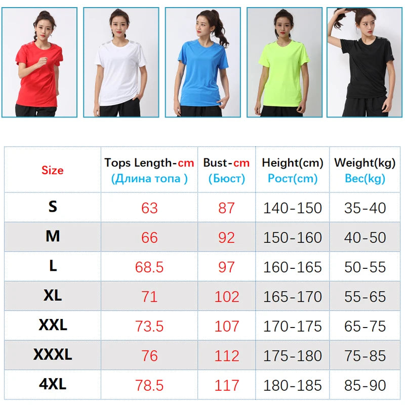 Women Sport T-shirts Quick Dry Print Running Casual Short Sleeve Loose