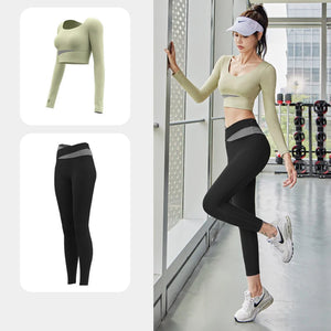 Yoga Sets 2PCS Sport Workout Clothes Femme Activewear Set Girls