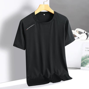 Quick Dry Sport T Shirt Men'S 2024 Short Sleeves Summer Casual White