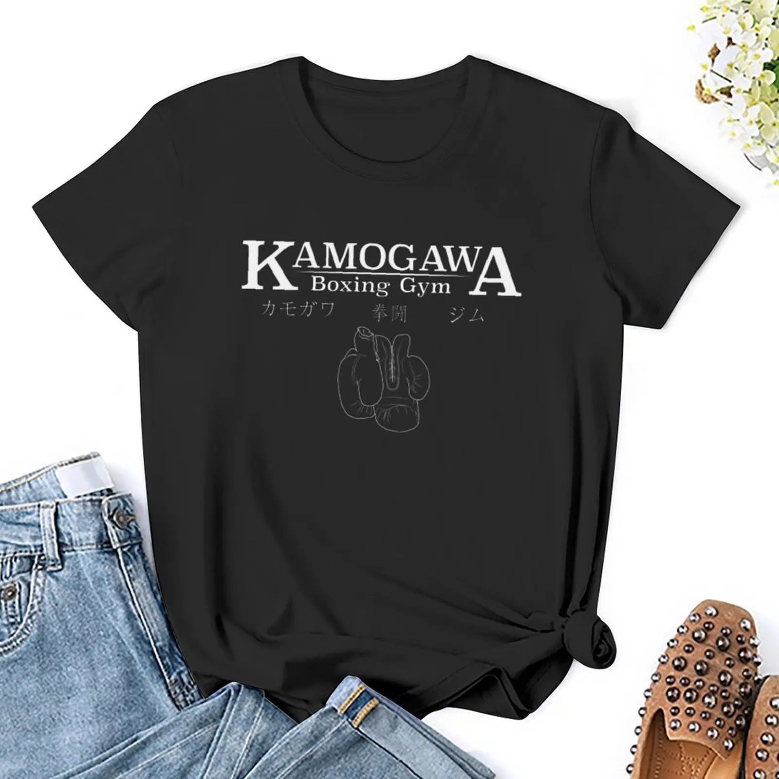 Kamogawa Boxing Gym T-Shirt summer tops funny tshirts for Women