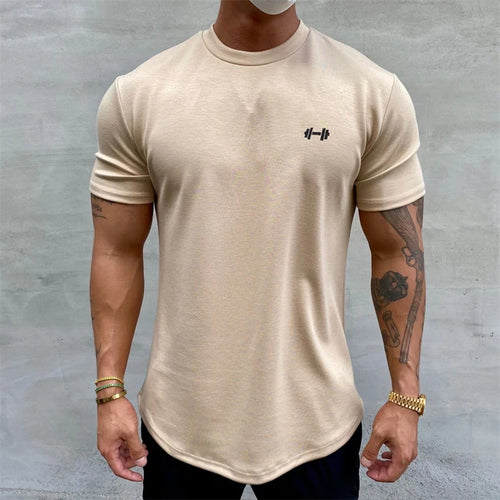 T shirt Men Summer Gym Clothing Bodybuilding Fitness Loose Casual