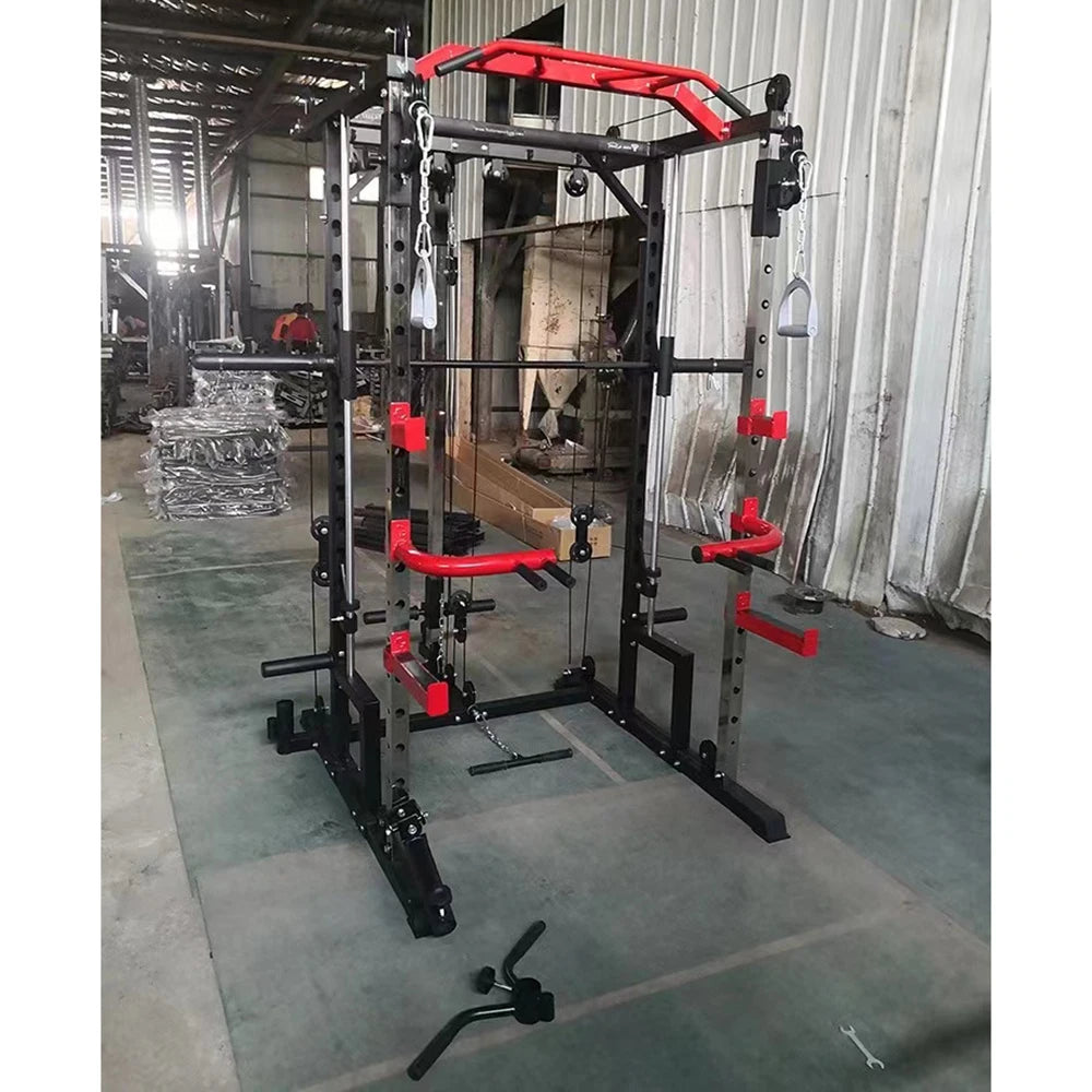 Smith Machine for Whole Body Muscle Exercise, Multi-Functional Gym,