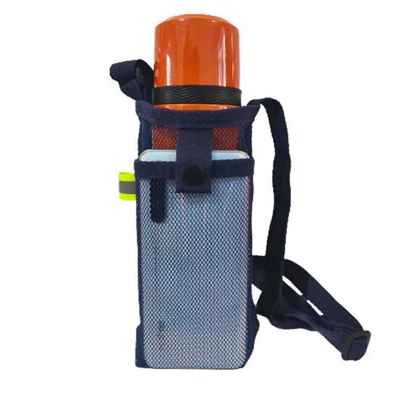 Portable Sport Water Bottle Cover Mesh Cup Sleeve Pouch With Strap