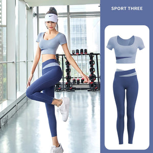 Yoga Sets 2PCS Sport Workout Clothes Femme Activewear Set Girls