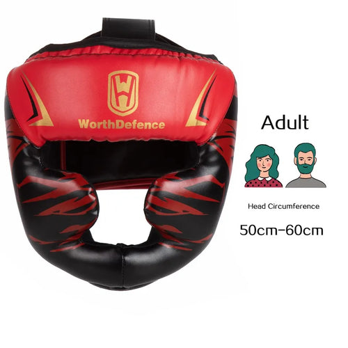 WOSWEIR  Kick Boxing Helmet Men Women PU Karate Muay Thai Guantes De