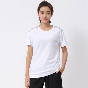 Women Sport T-shirts Quick Dry Print Running Casual Short Sleeve Loose