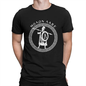 Spartan Newest TShirt for Men Greek Round Neck Basic T Shirt