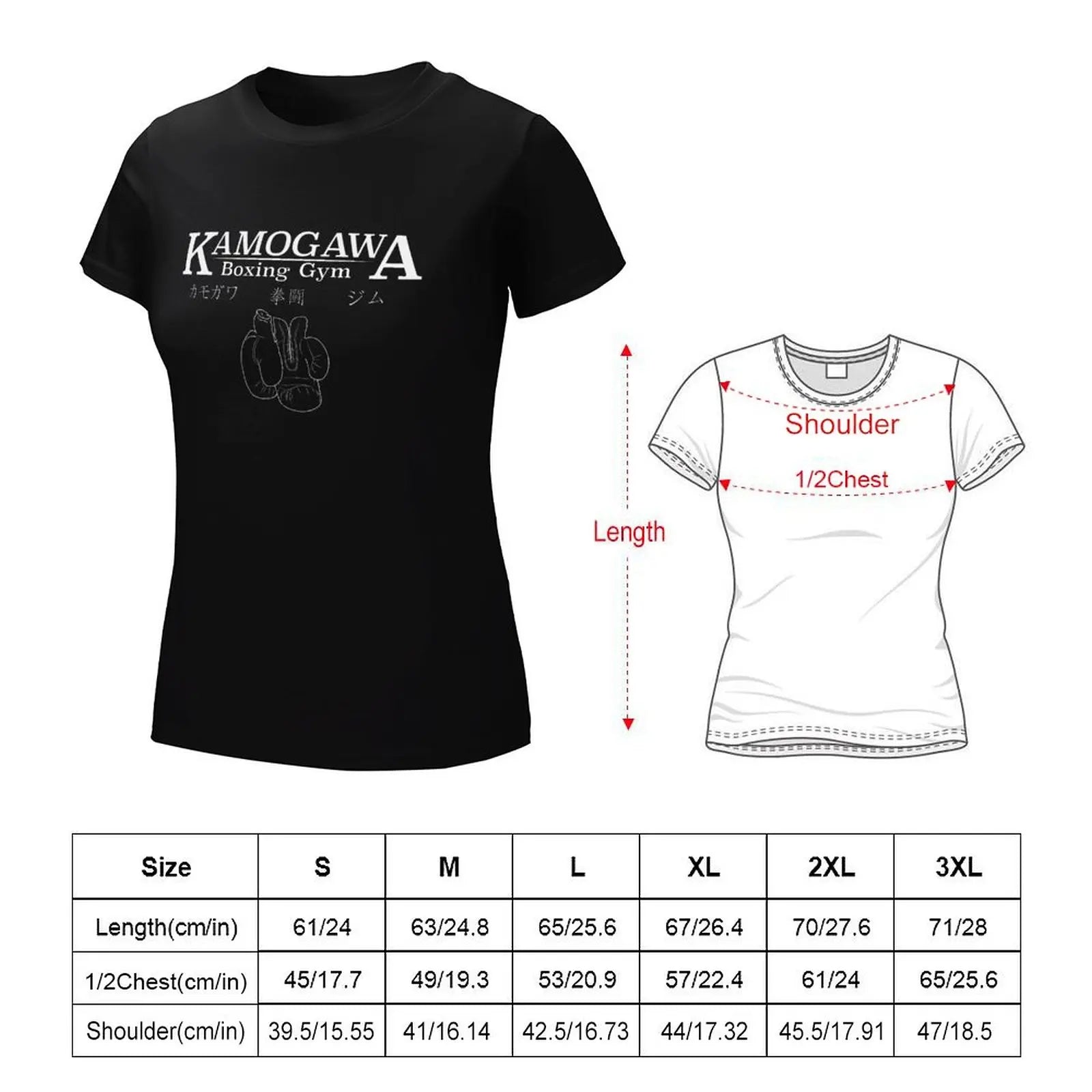 Kamogawa Boxing Gym T-Shirt summer tops funny tshirts for Women