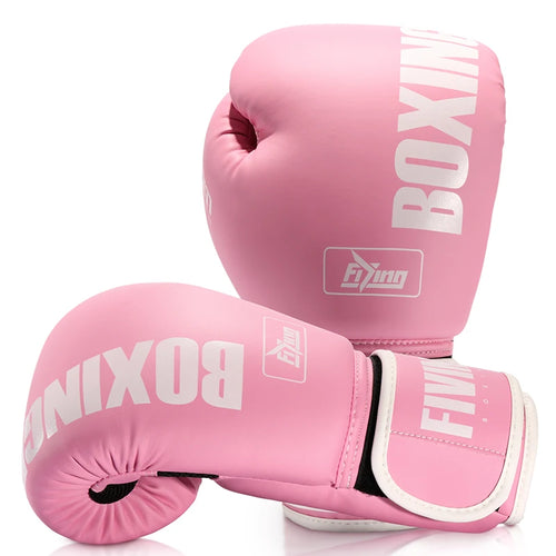 FIVING Pro Style Boxing Gloves for Women, PU Leather, Training Muay