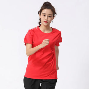 Women Sport T-shirts Quick Dry Print Running Casual Short Sleeve Loose