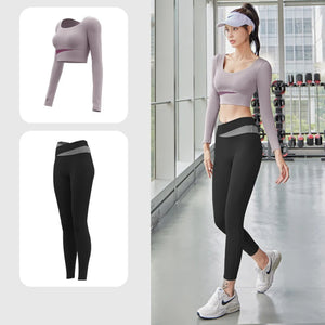 Yoga Sets 2PCS Sport Workout Clothes Femme Activewear Set Girls