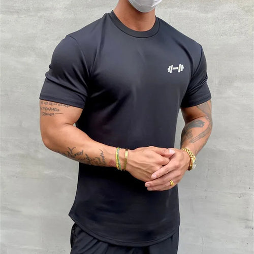 T shirt Men Summer Gym Clothing Bodybuilding Fitness Loose Casual