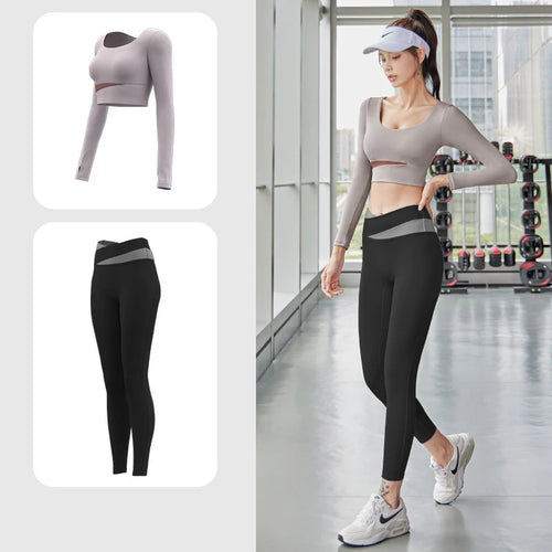 Yoga Sets 2PCS Sport Workout Clothes Femme Activewear Set Girls