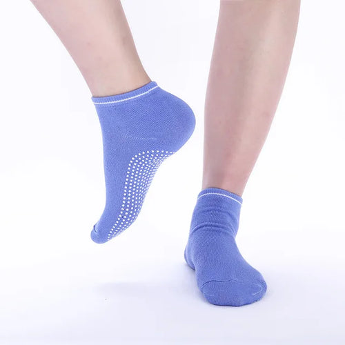 1 Pair Cotton Women Yoga Socks Ladies Anti Slip Silicone Gym Pilates