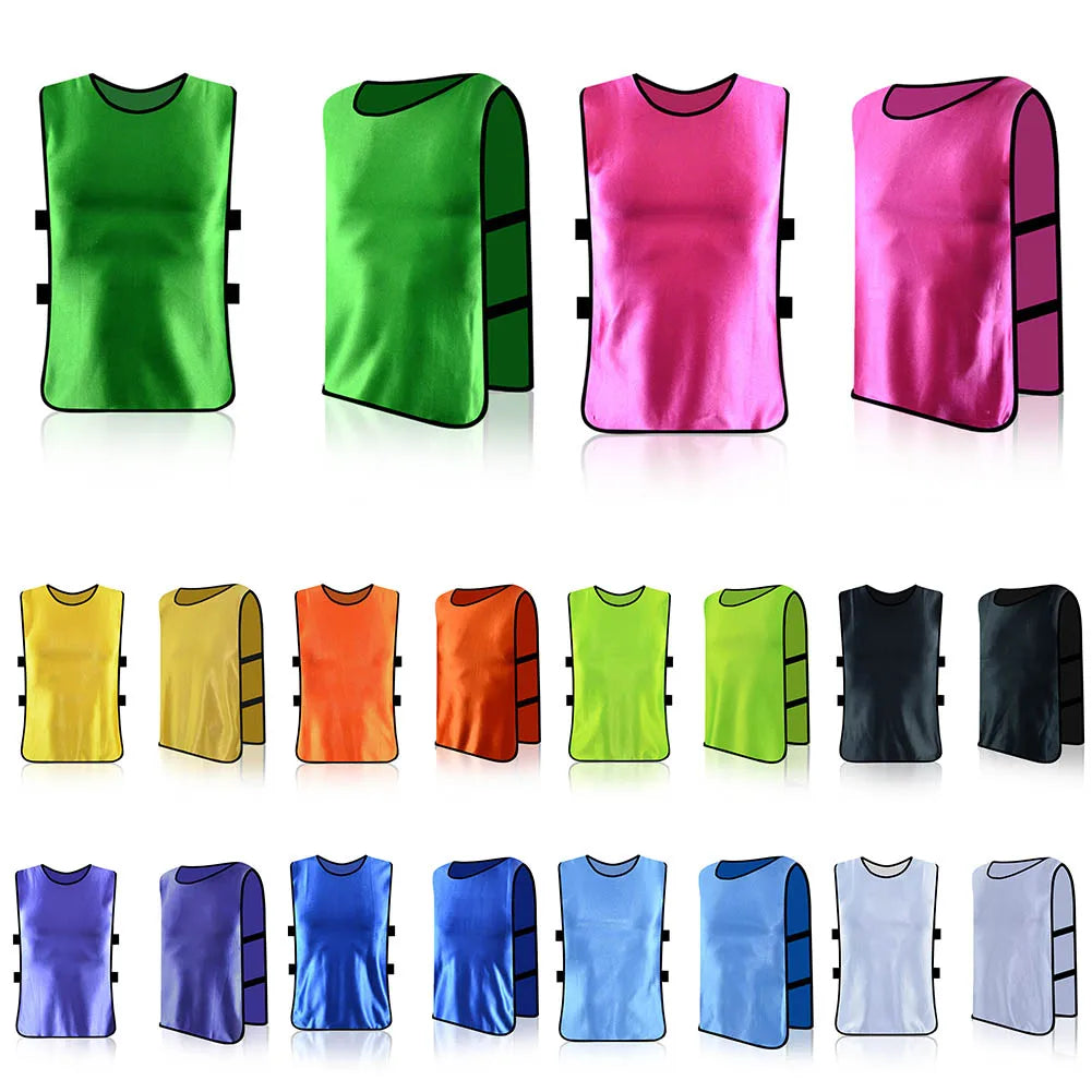 Adults Kids Soccer Pinnies Quick Drying Basketball Football Rugby Team