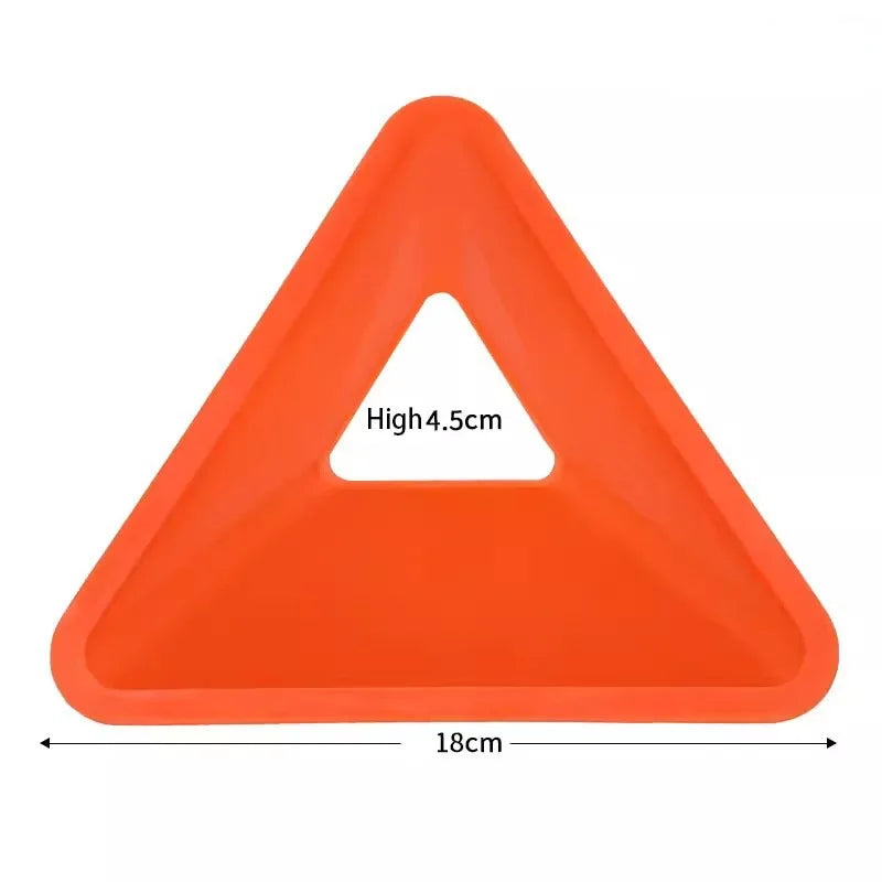 10PCS Football Training Discs Triangle Soccer Obstacles Pace Practice