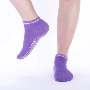 1 Pair Cotton Women Yoga Socks Ladies Anti Slip Silicone Gym Pilates