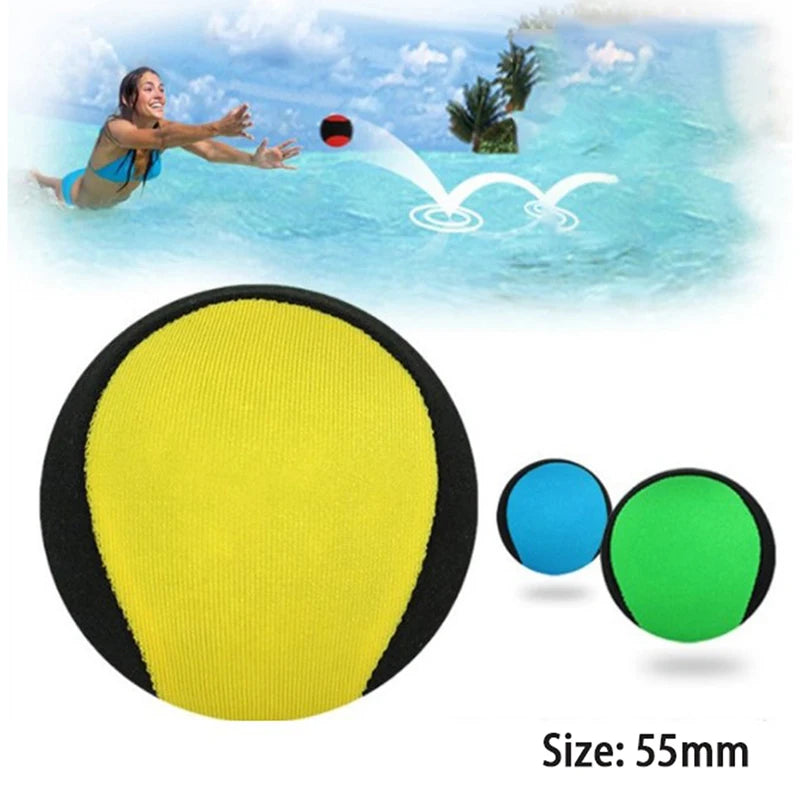 1pc 5.5cm TPR Water Bouncing Ball Surf Skimming Jumper Pool Sport Ball