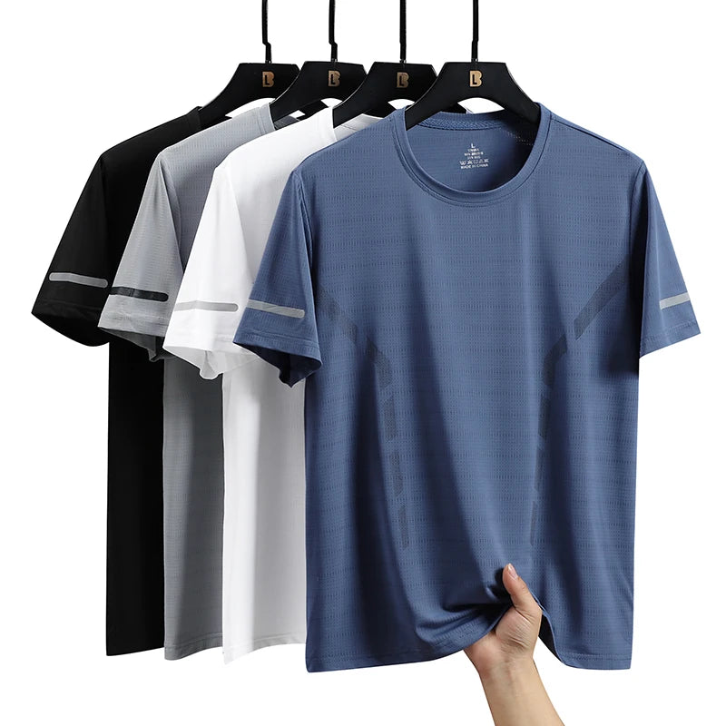 Quick Dry Sport T Shirt Men'S 2024 Short Sleeves Summer T-Shirt Casual