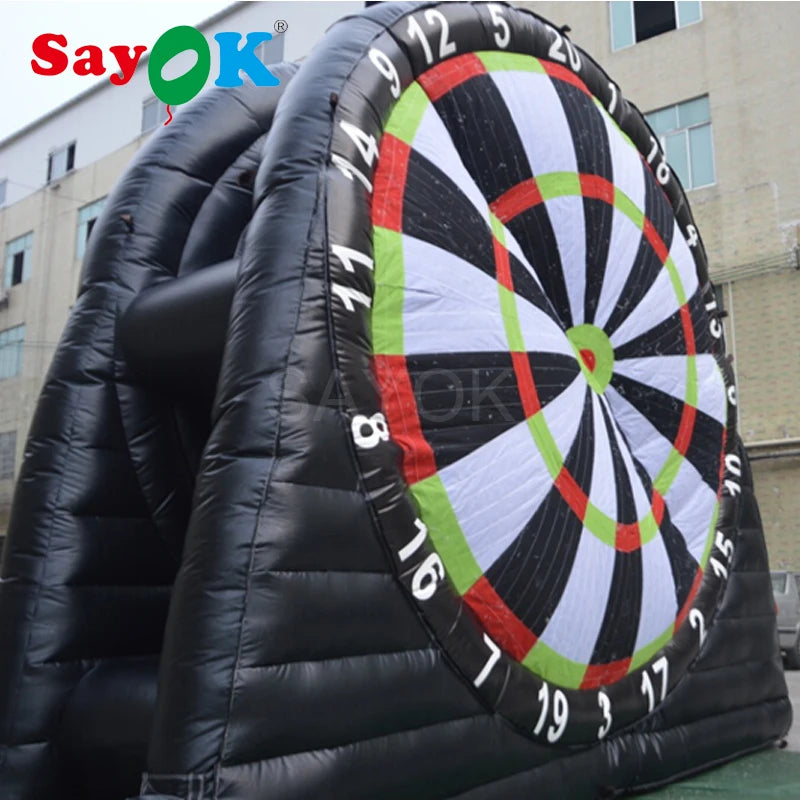 SAYOK 4mH PVC Double-Sided Score Board  Giant Inflatable Football