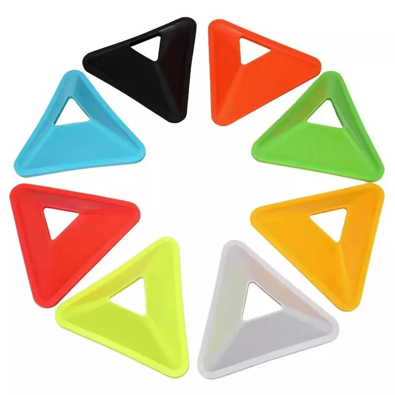 10PCS Football Training Discs Triangle Soccer Obstacles Pace Practice