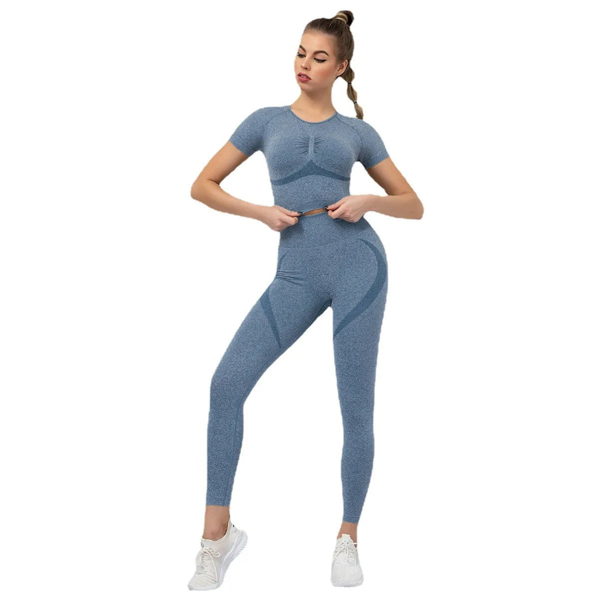 Yoga Set Women 2 Piece Gym Tight Quick-drying Fitness Wear Outdoor