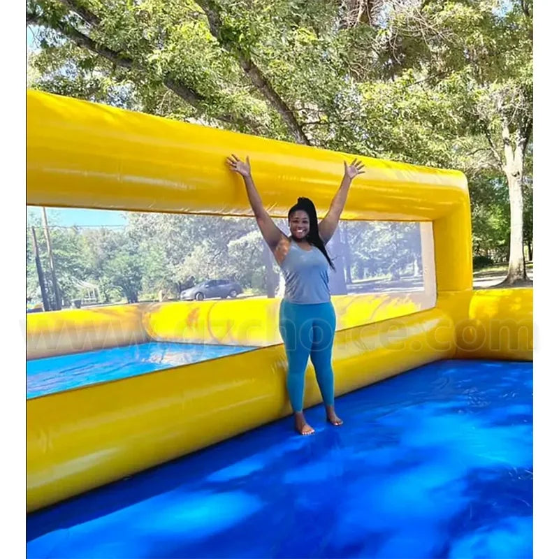 Commercial Airtight Inflatable Volleyball Field Pool 0.9mm PVC