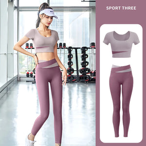 Yoga Sets 2PCS Sport Workout Clothes Femme Activewear Set Girls