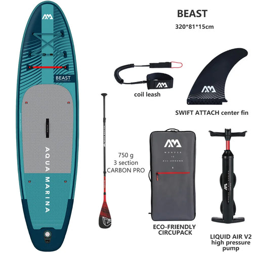 2023 AQUA MARINA surfboard BEAST 320*81*15cm inflatable SUP stand up