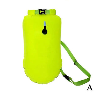 Inflatable Open Swimming Buoy Tow Float Dry Bag Double Air Bag with