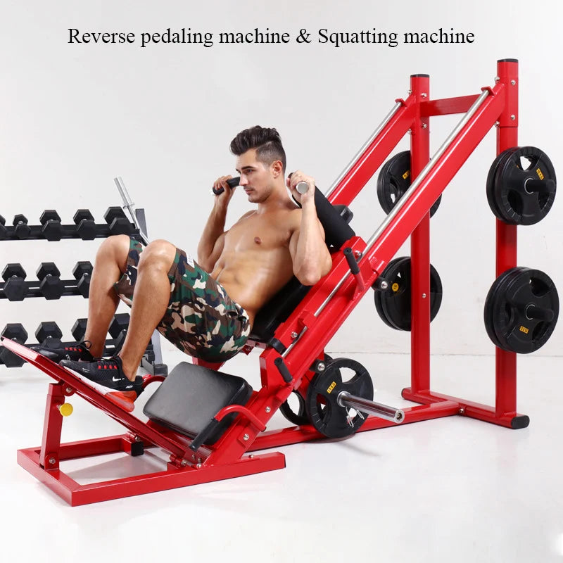 Commercial Dual Use 45 Degree Reverse Pedal Trainer Deep Squat Machine