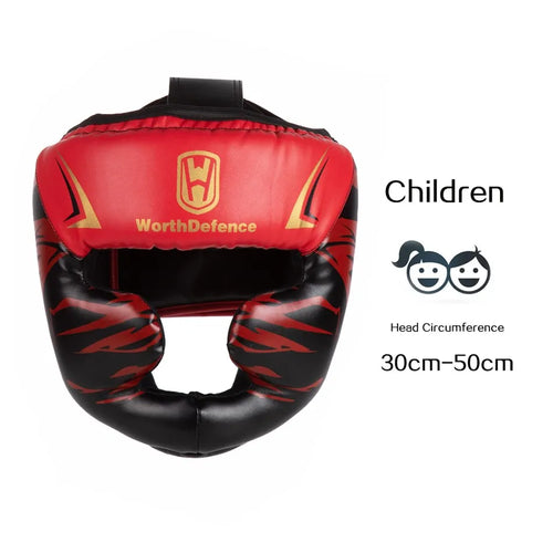 WOSWEIR  Kick Boxing Helmet Men Women PU Karate Muay Thai Guantes De