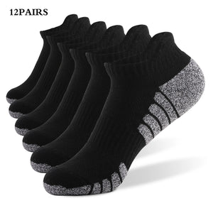 6/12Pairs Sport Ankle Socks Athletic Low-cut Sock Thick Knit Sock