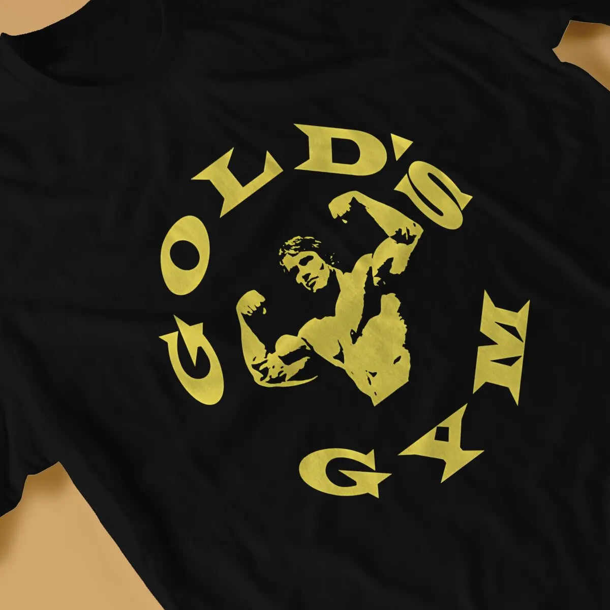 Arnold Schwarzenegger Golds Gym Print T Shirt Goth Men's Tees Summer