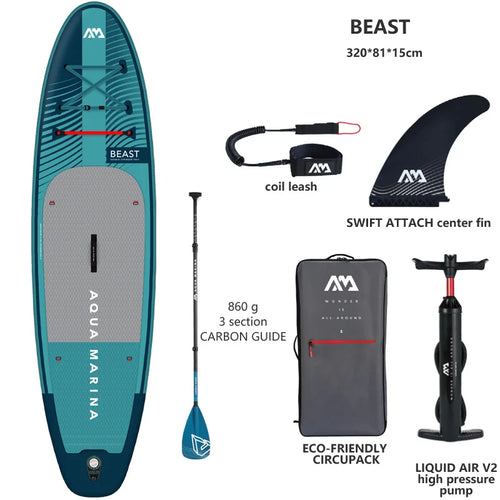 2023 AQUA MARINA surfboard BEAST 320*81*15cm inflatable SUP stand up