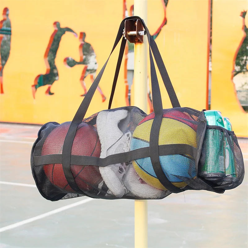 Drawstring Sports Ball Bag Football Mesh Bag Basketball Backpack