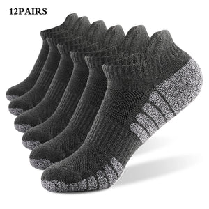 6/12Pairs Sport Ankle Socks Athletic Low-cut Sock Thick Knit Sock