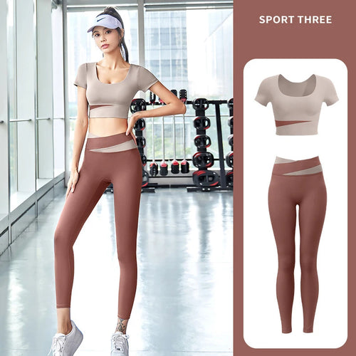 Yoga Sets 2PCS Sport Workout Clothes Femme Activewear Set Girls