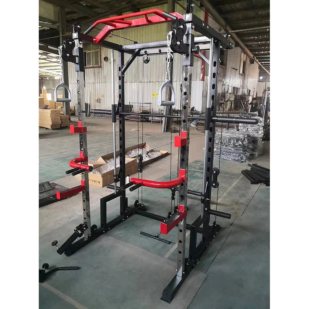 Smith Machine for Whole Body Muscle Exercise, Multi-Functional Gym,