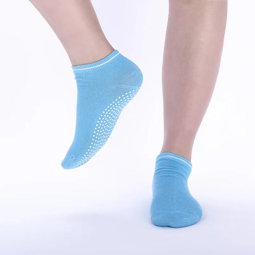 1 Pair Cotton Women Yoga Socks Ladies Anti Slip Silicone Gym Pilates