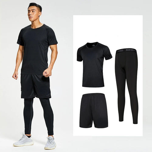 Men's Tracksuit Gym Fitness Compression Basketball Sports Suit Clothes