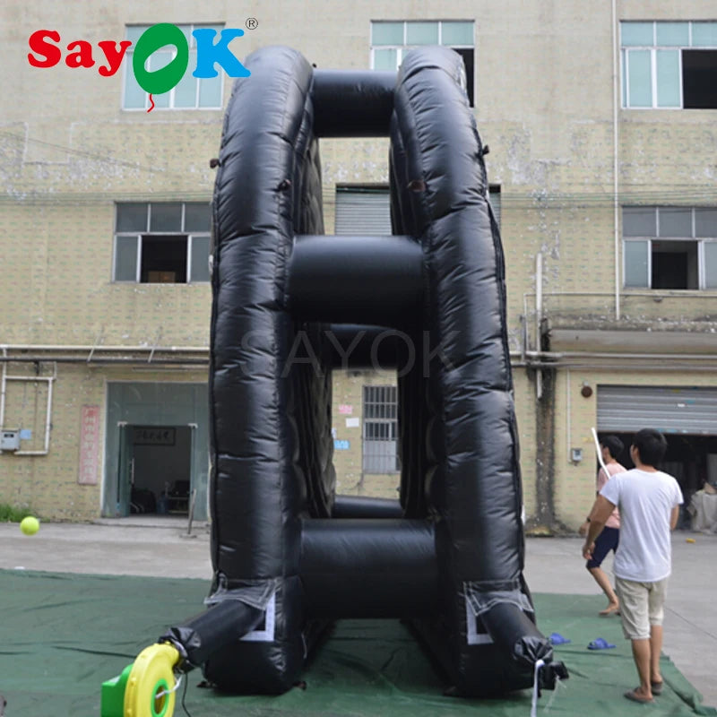 SAYOK 4mH Double Side Inflatable Soccer Dart PVC Inflatable Football