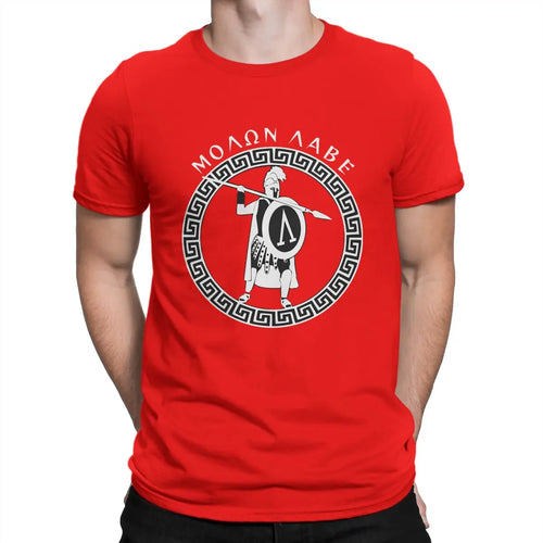 Spartan Newest TShirt for Men Greek Round Neck Basic T Shirt