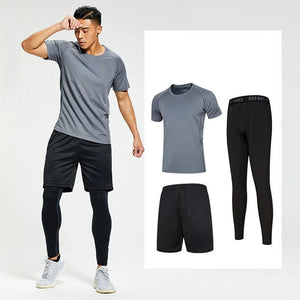 Men's Tracksuit Gym Fitness Compression Basketball Sports Suit Clothes